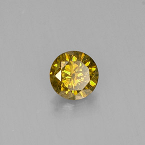 Diamante marrón natural de 0,19 ct, corte redondo, SI
