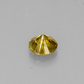 Diamante marrón natural de 0,19 ct, corte redondo, SI