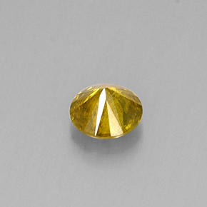 Diamante amarillo natural de 0,20 ct, corte redondo, SI