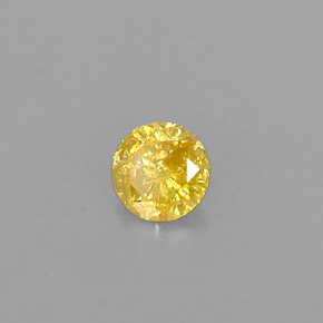 Diamante Amarillo natural de 0.12 ct, Corte Redondo, SI-I1
