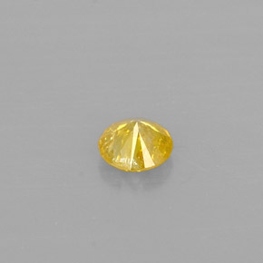 Diamante Amarillo natural de 0.12 ct, Corte Redondo, SI-I1