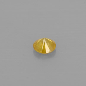 Diamante amarillo natural de 0,10 ct, corte redondo, SI-I1