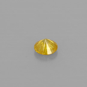 Diamante amarillo natural de 0,11 ct, corte redondo, SI-I1