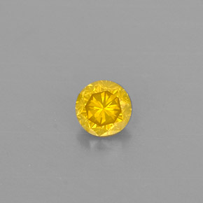 Diamante Amarillo natural de 0.13 ct, Corte Redondo, SI-I1