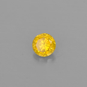 Diamante Amarillo natural de 0.13 ct, Corte Redondo, SI-I1