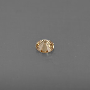 Diamante amarillo natural de 0,13 ct, corte redondo, VS