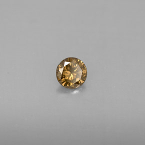 Diamante Champán natural de 0.21 ct, Corte Redondo, VS