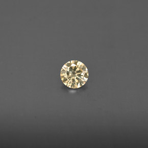 Diamante amarillo natural de 0,14 ct, corte redondo, VS