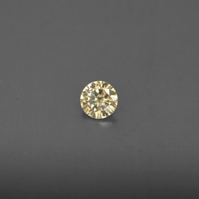 Diamante amarillo natural de 0,14 ct, corte redondo, VS