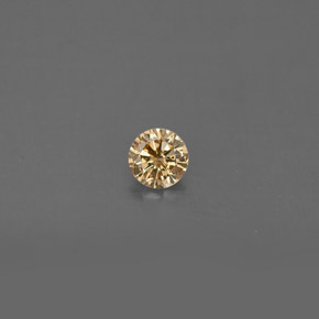 Diamante Champán natural de 0.15 ct, Corte Redondo, VS