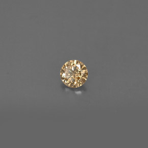 Diamante Champán natural de 0.15 ct, Corte Redondo, VS