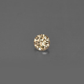 Diamante amarillo natural de 0,17 ct, corte redondo, VVS-VS