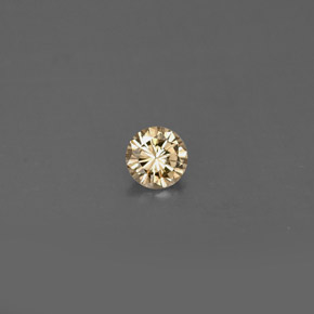 Diamante amarillo natural de 0,17 ct, corte redondo, VVS-VS