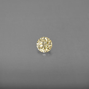 Diamante amarillo natural de 0,18 ct, corte redondo, VS