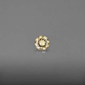 Diamante amarillo natural de 0,17 ct, corte redondo, VS