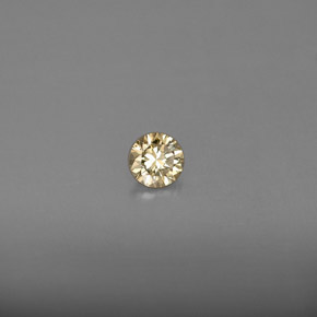Diamante amarillo natural de 0,17 ct, corte redondo, VS