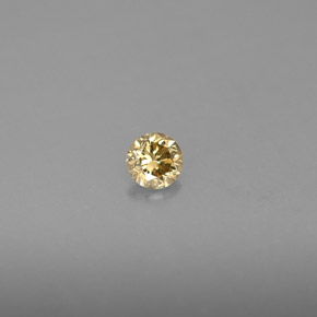 Diamante amarillo natural de 0,20 ct, corte redondo, VS