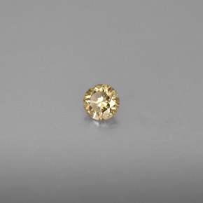Diamante amarillo natural de 0,20 ct, corte redondo, VS