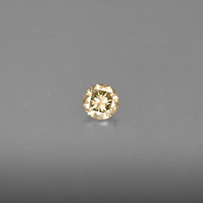 Diamante Champán natural de 0.16 ct, Corte Redondo, VS