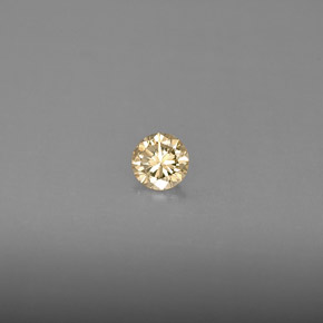 Diamante Champán natural de 0.16 ct, Corte Redondo, VS
