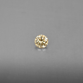 Diamante amarillo natural de 0,14 ct, corte redondo, VS