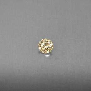 Diamante amarillo natural de 0,14 ct, corte redondo, VS