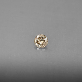 Diamante Champán natural de 0.14 ct, Corte Redondo, VS