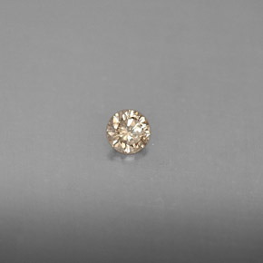Diamante Champán natural de 0.14 ct, Corte Redondo, VS