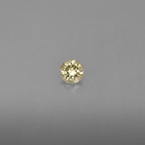 Diamante amarillo natural de 0,16 ct, corte redondo, VS