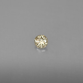 Diamante amarillo natural de 0,16 ct, corte redondo, VS