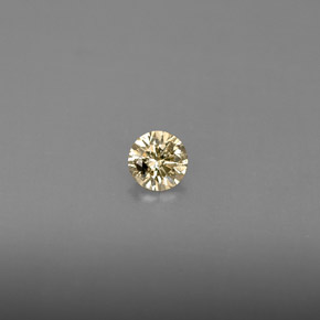 Diamante amarillo natural de 0,21 ct, corte redondo, VS
