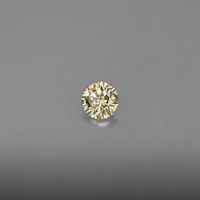 Diamante amarillo natural de 0,21 ct, corte redondo, VS
