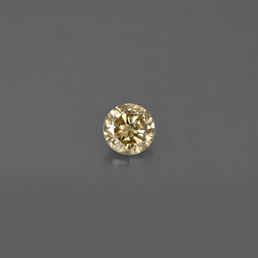 Diamante amarillo natural de 0,17 ct, corte redondo, VS