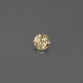 Diamante amarillo natural de 0,17 ct, corte redondo, VS
