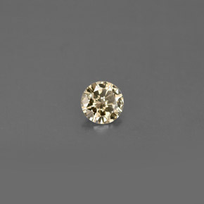 Diamante marrón natural de 0,16 ct, corte redondo, VS