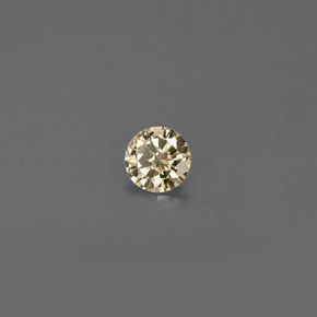 Diamante marrón natural de 0,16 ct, corte redondo, VS