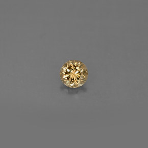 Diamante amarillo natural de 0,17 ct, corte redondo, VS