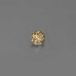 Diamante amarillo natural de 0,17 ct, corte redondo, VS