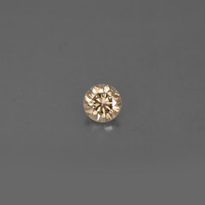 Diamante marrón natural de 0,14 ct, corte redondo, VS