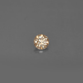 Diamante marrón natural de 0,14 ct, corte redondo, VS