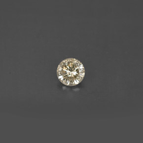 Diamante amarillo natural de 0,16 ct, corte redondo, VS