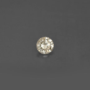 Diamante amarillo natural de 0,16 ct, corte redondo, VS