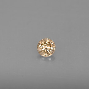 Diamante Champán natural de 0.18 ct, Corte Redondo, VS