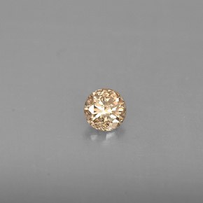 Diamante Champán natural de 0.18 ct, Corte Redondo, VS