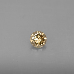 Diamante Champán natural de 0.23 ct, Corte Redondo, VS