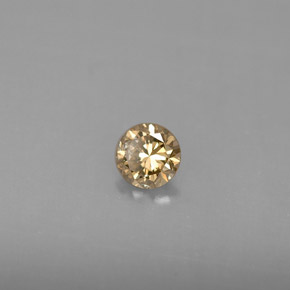 Diamante Champán natural de 0.23 ct, Corte Redondo, VS