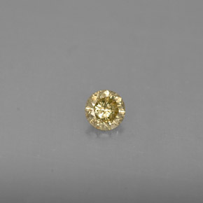 Diamante champán natural de 0,16 ct, corte redondo, VS