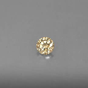 Diamante amarillo natural de 0,16 ct, corte redondo, VS