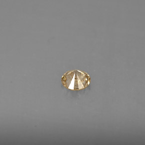 Diamante amarillo natural de 0,16 ct, corte redondo, VS