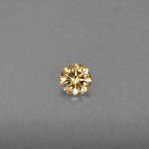 Diamante amarillo natural de 0,22 ct, corte redondo, VS